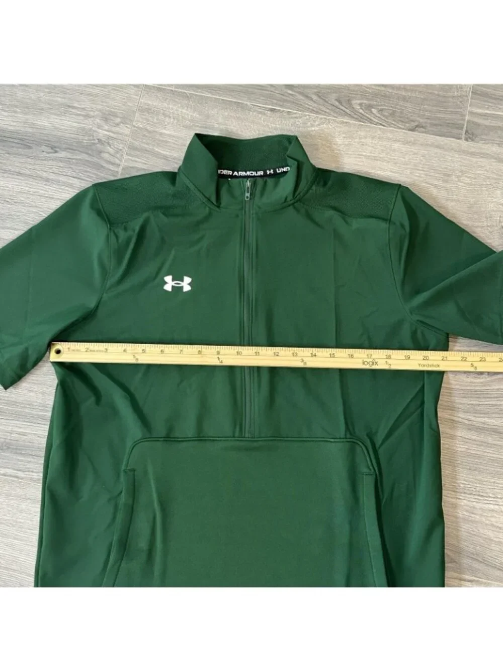 Under Armour Pullover Mens M Green Motivate 2.0 Short Sleeve 1/2 Zip Performance